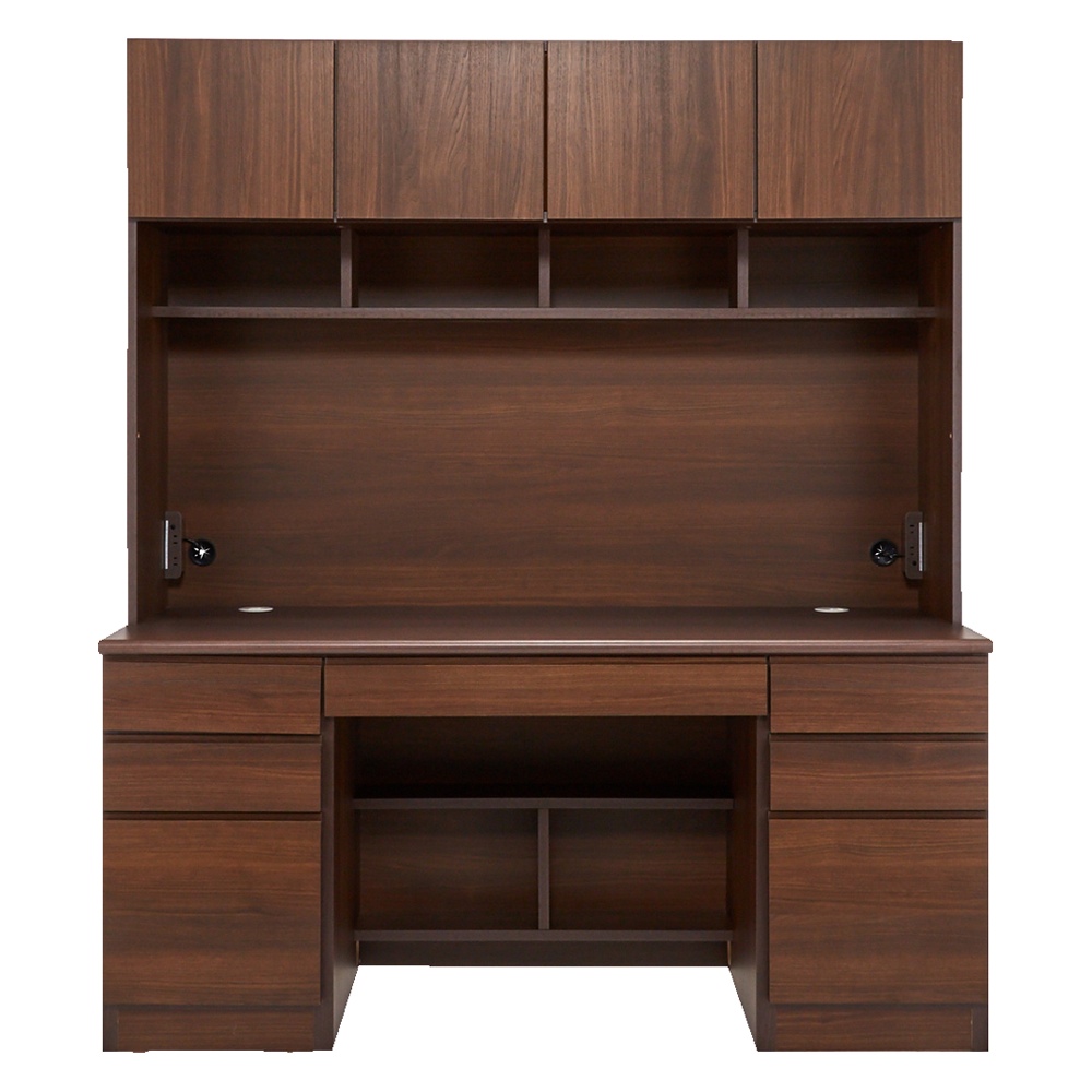 書斎壁面収納シリーズ デスク 両引き出し オフィス 事務 書斎机 机 588310