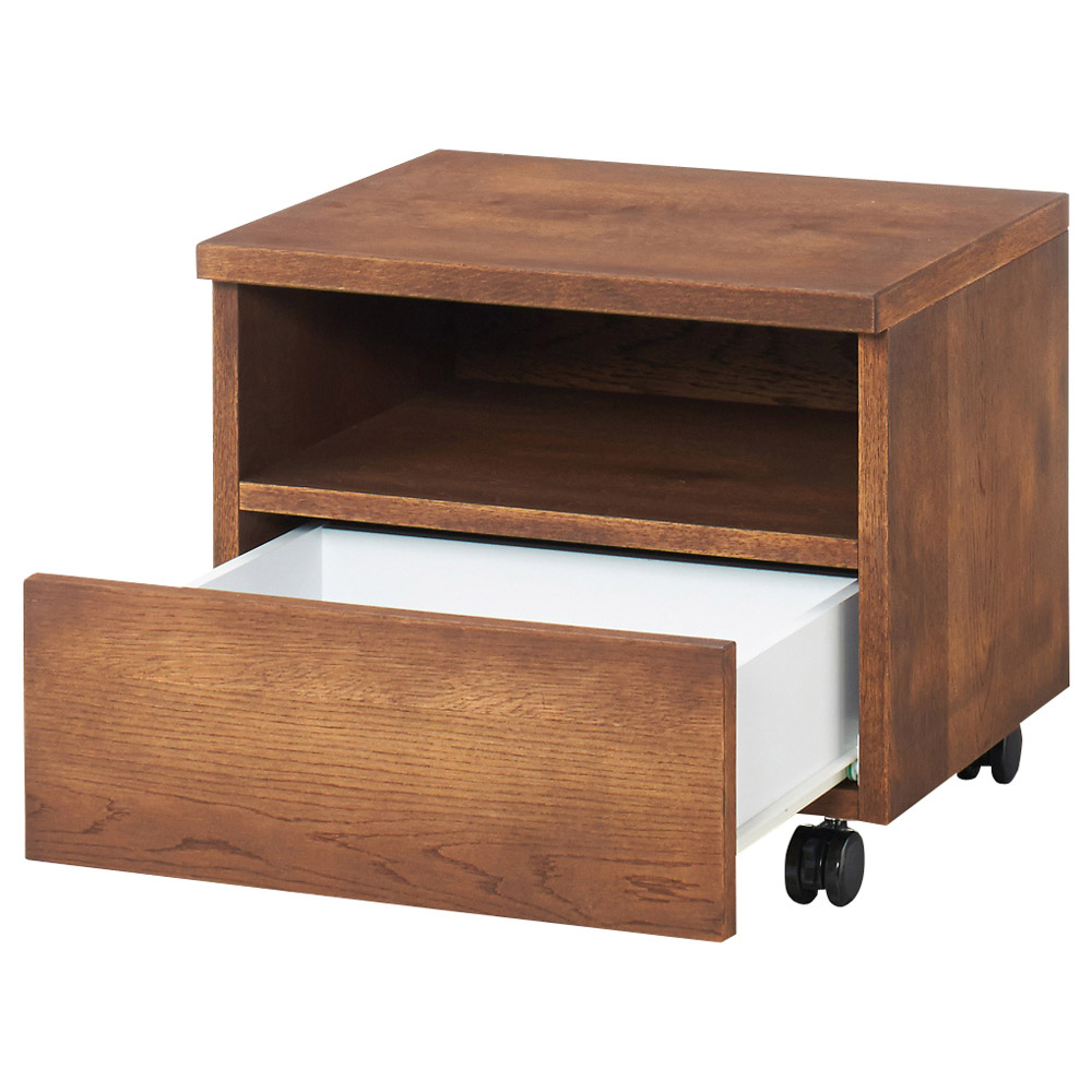 北欧カントリー風 ウッドデスクシリーズ プリンター台 台 ラック リビング収納 588346