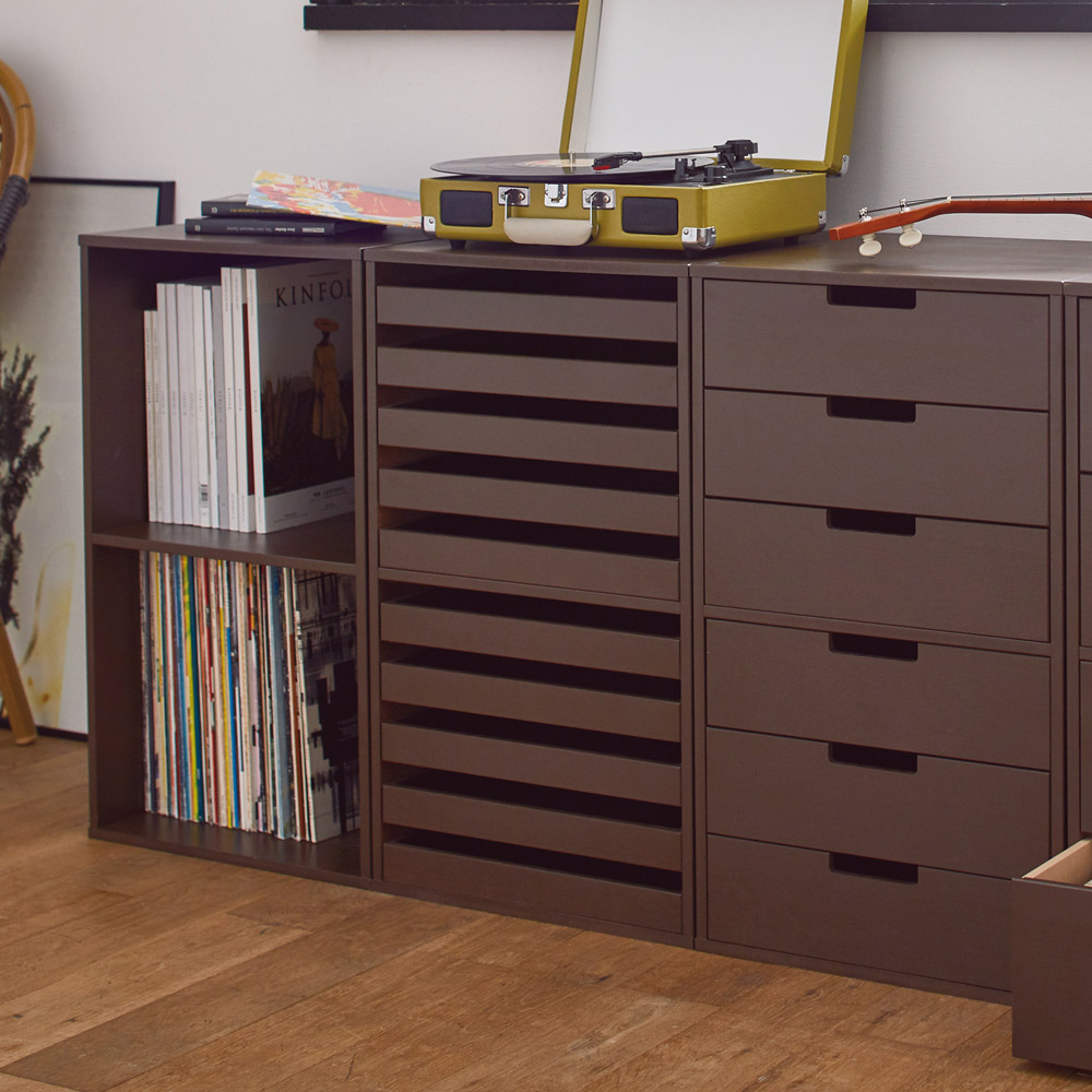 ≪幅40cm≫PortaIII/ポルタ 多目的収納シリーズ 10段トレーチェスト ユニットシェルフ リビング収納 588408