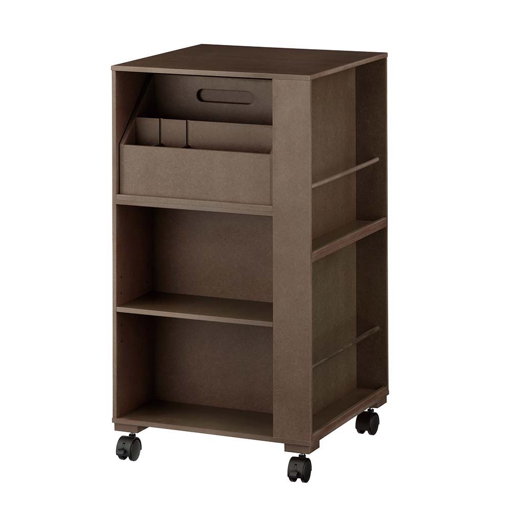 分類収納デスクサイドラック 高さ74cm サイド 脇机 机 588422