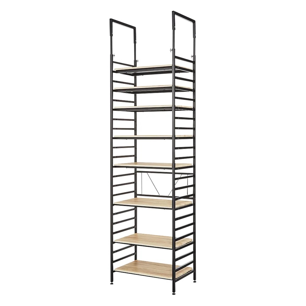 ブルックリンテイスト頑丈突っ張りラック 幅60cm奥行43cm高さ218-250cm 突っ張り収納 ラック 本棚 シェルフ 588507