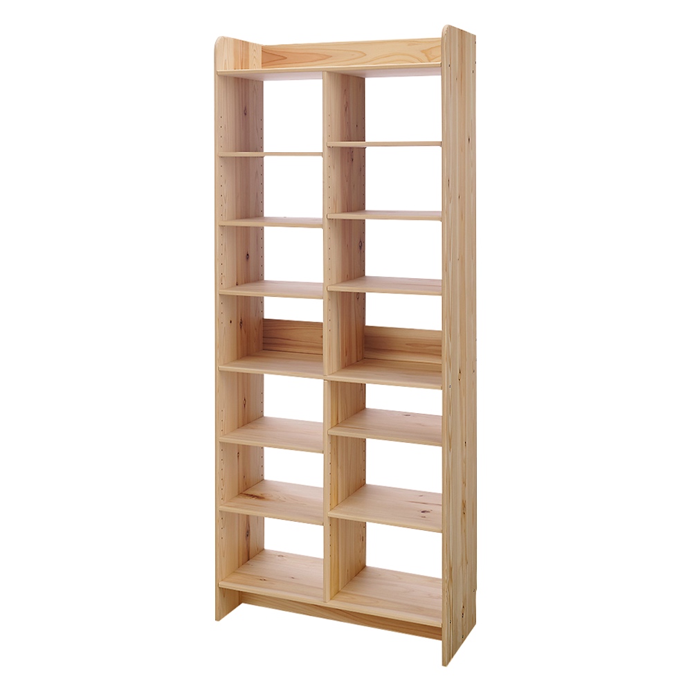 播磨の国からの贈り物 スタイリッシュ&たっぷり収納頑丈本棚 幅74奥行31.5高さ179cm ウッドラック 木製シェルフ 本棚 ラック シェルフ 588614