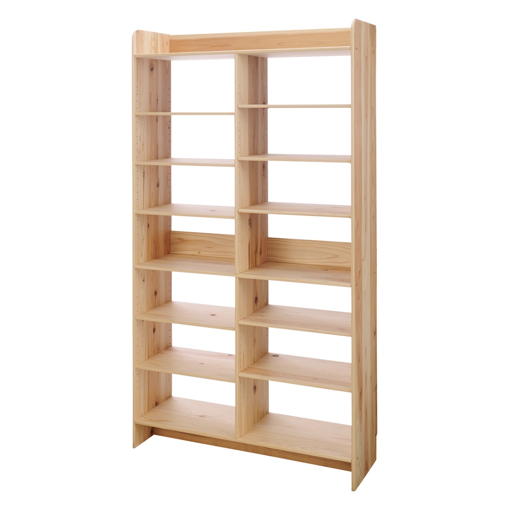 播磨の国からの贈り物 スタイリッシュ&たっぷり収納頑丈本棚 幅96.5奥行31.5高さ179cm ウッドラック 木製シェルフ 本棚 ラック シェルフ 588615