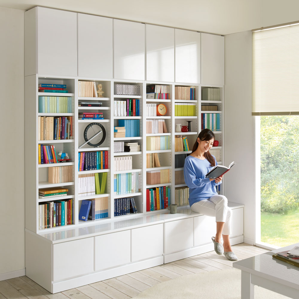 ベンチブックシェルフ 本体 幅39.5cm コミックラック 本棚 ラック シェルフ 588901