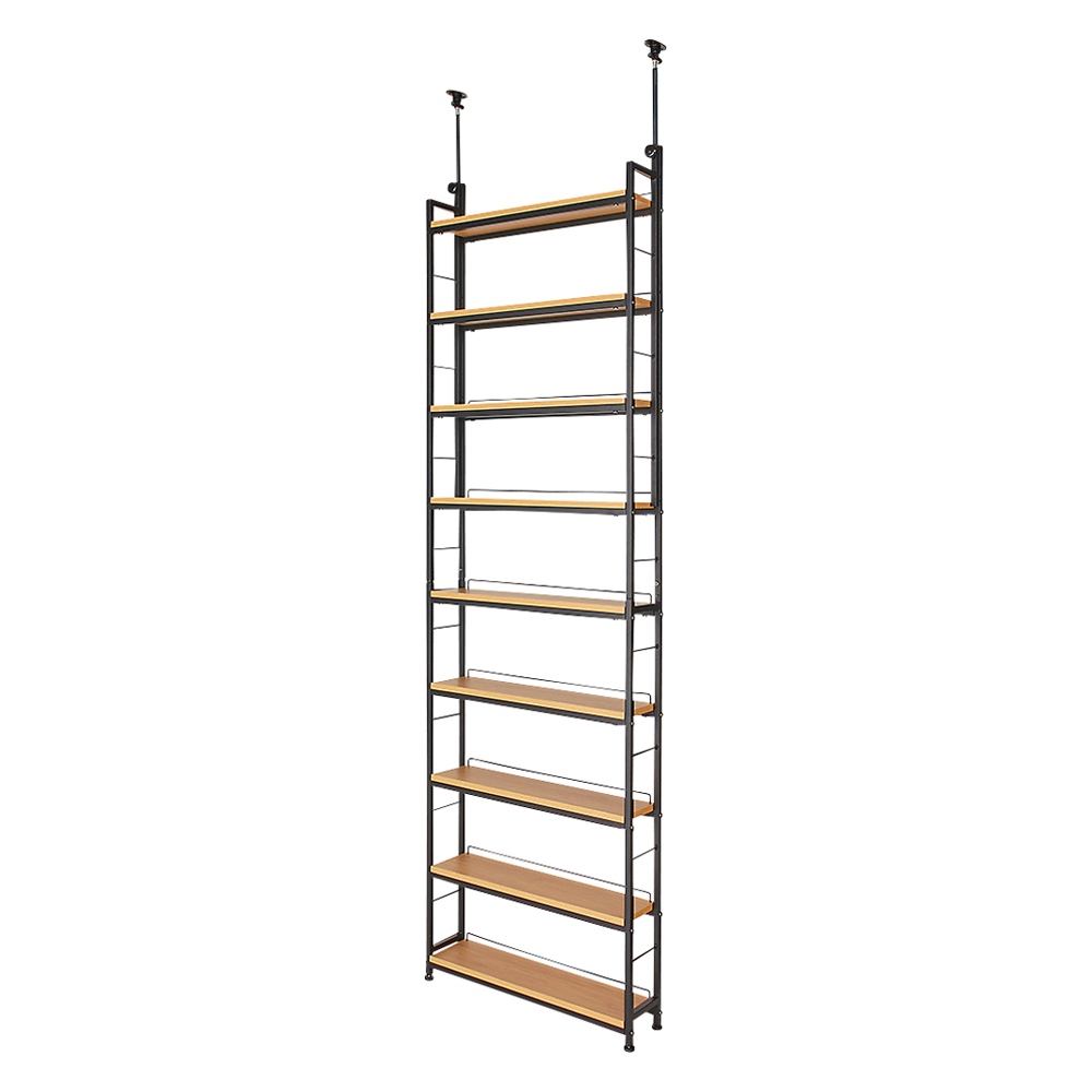 コンパクト設置薄型コミックラック 幅61cm 突っ張り収納 ラック 本棚 シェルフ 588915