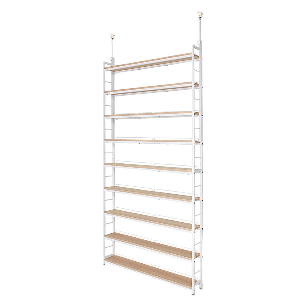 コンパクト設置薄型コミックラック 幅101cm 突っ張り収納 ラック 本棚 シェルフ 588917