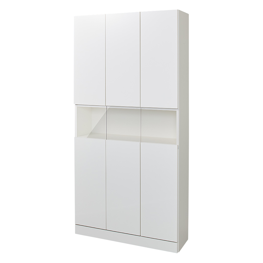 LEDディスプレイ付きハイタイプ本棚シリーズ 本体 幅89奥行29.5高さ180cm コレクションケース ディスプレイラック 飾り棚 本棚 ラック シェルフ 589114