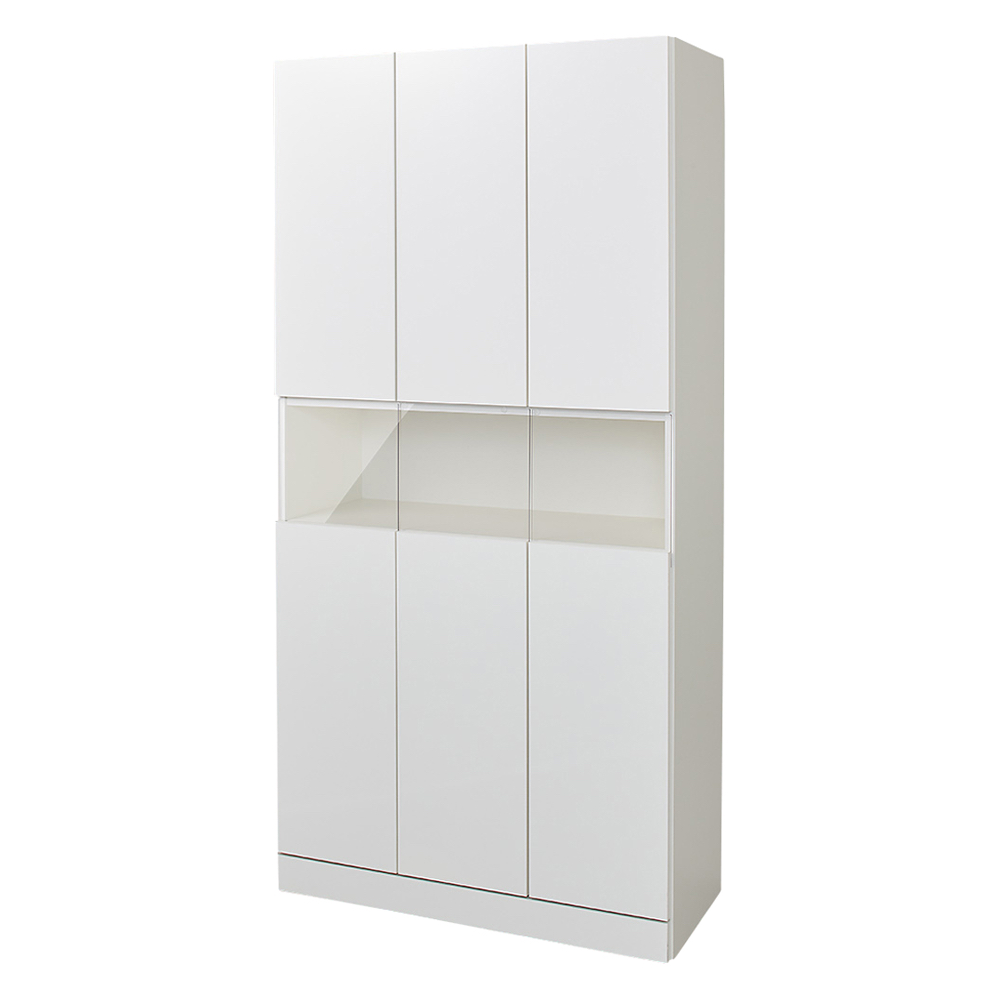 LEDディスプレイ付きハイタイプ本棚シリーズ 本体 幅89奥行39.5高さ180cm コレクションケース ディスプレイラック 飾り棚 本棚 ラック シェルフ 589120