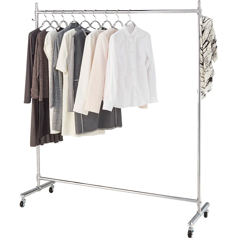 【シリーズ累計100000台突破！】プロ仕様 頑丈ハンガーラック シングルタイプ・幅150cm ハンガーラック パイプハンガー 衣類収納 589304