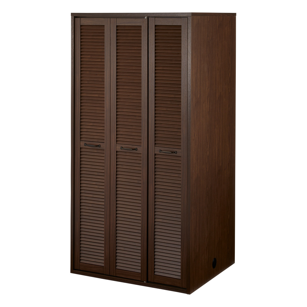 ルーバー 折れ戸クローゼット 布団収納 幅90cm ワードローブ クローゼット 衣類収納 589504