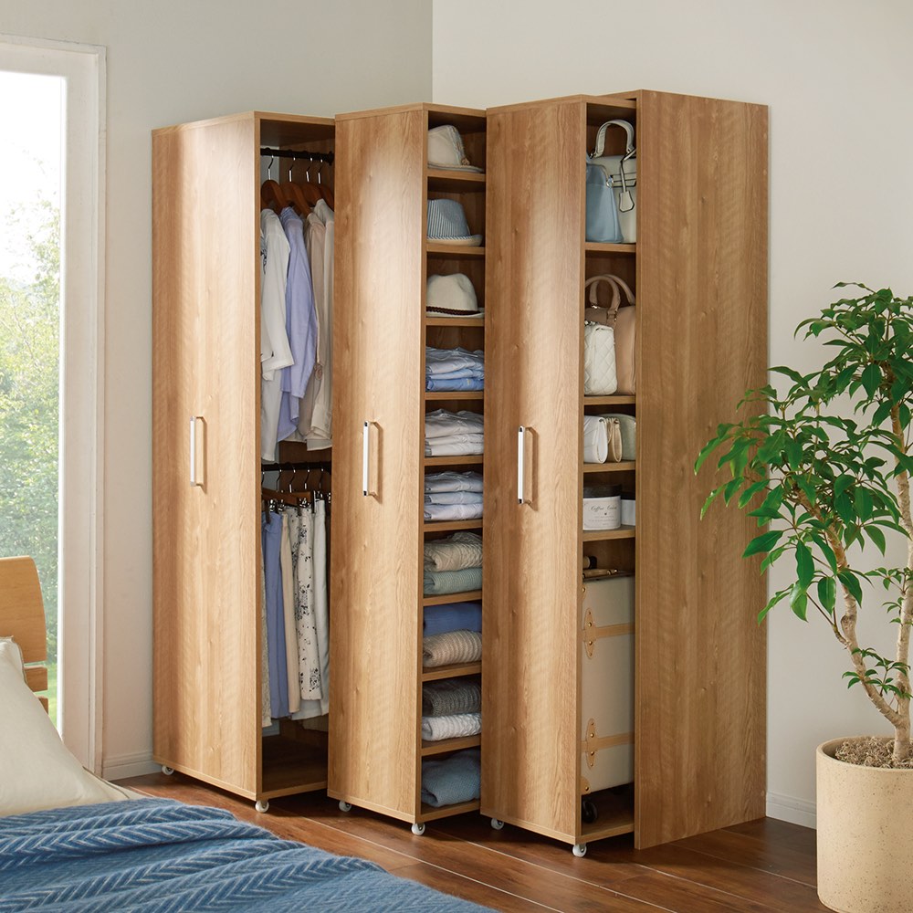 薄型で隠せる収納 衣類収納ロッカー 棚タイプ ディノスANAmall店