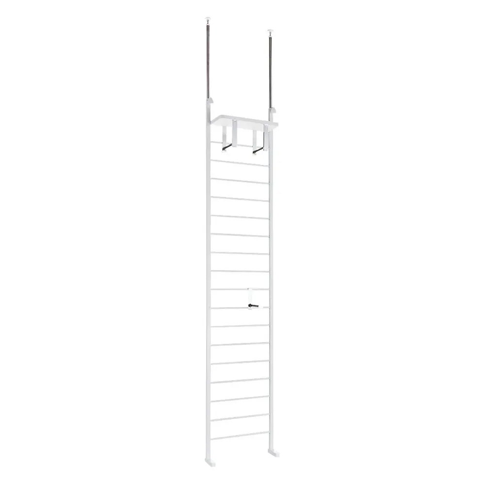 突っ張り式薄型ブティックハンガーシリーズ ハイタイプ 幅40cm 対応天井高200cm-270cm ハンガーラック パイプハンガー 衣類収納 589602