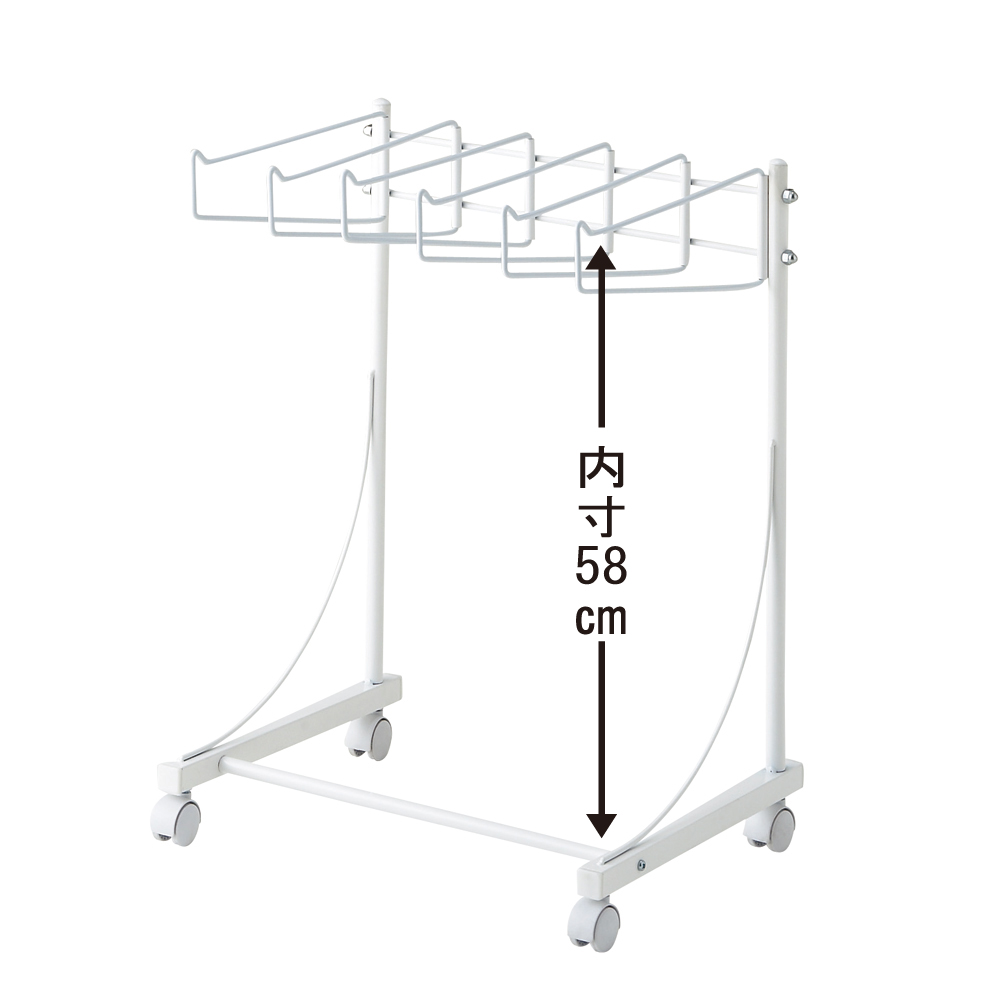 パンツ&ジーンズハンガーラック 6本掛け 幅52cm 押入れ クローゼット収納 衣類収納 589616