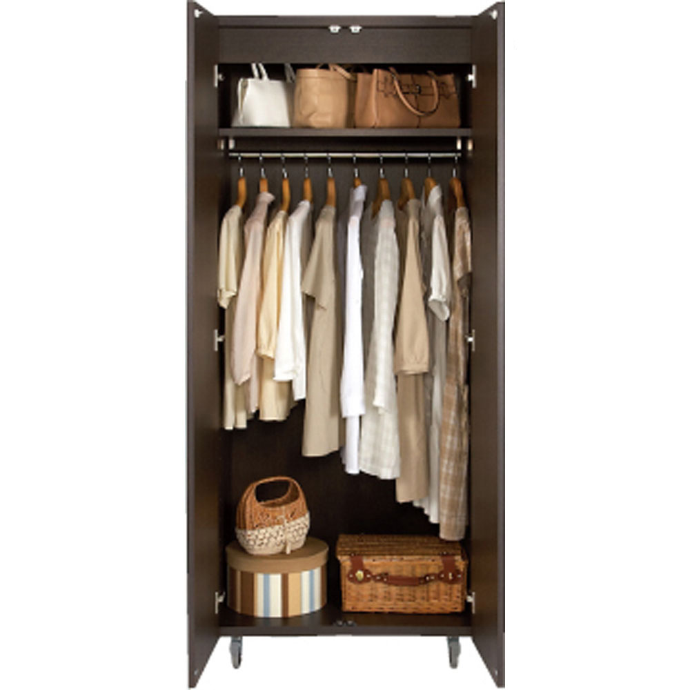 移動式間仕切りクローゼットハンガー 板扉タイプ・ハンガー1段 パーテーション 間仕切り リビング収納 589704