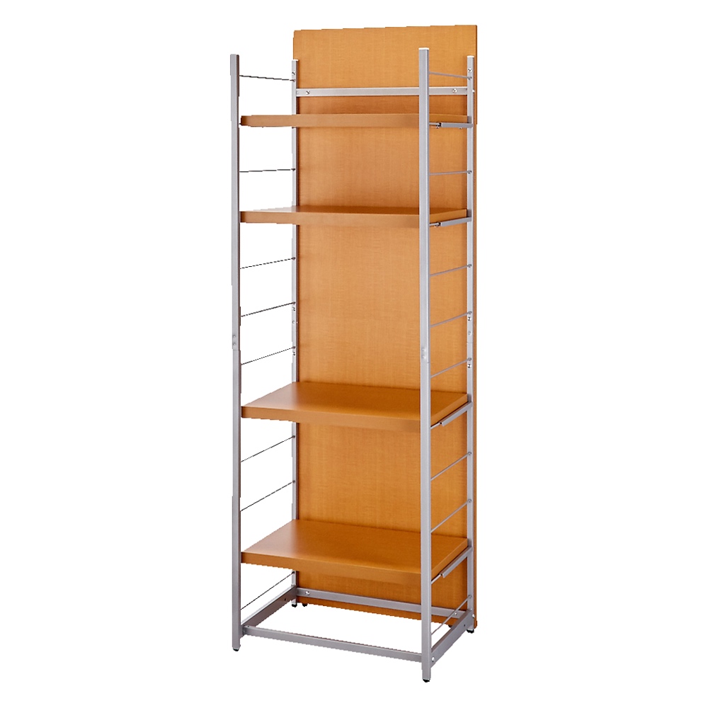 お手軽間仕切り パネル収納ハンガーラック 板タイプ 棚4枚 幅60cm パーテーション 間仕切り リビング収納 589708