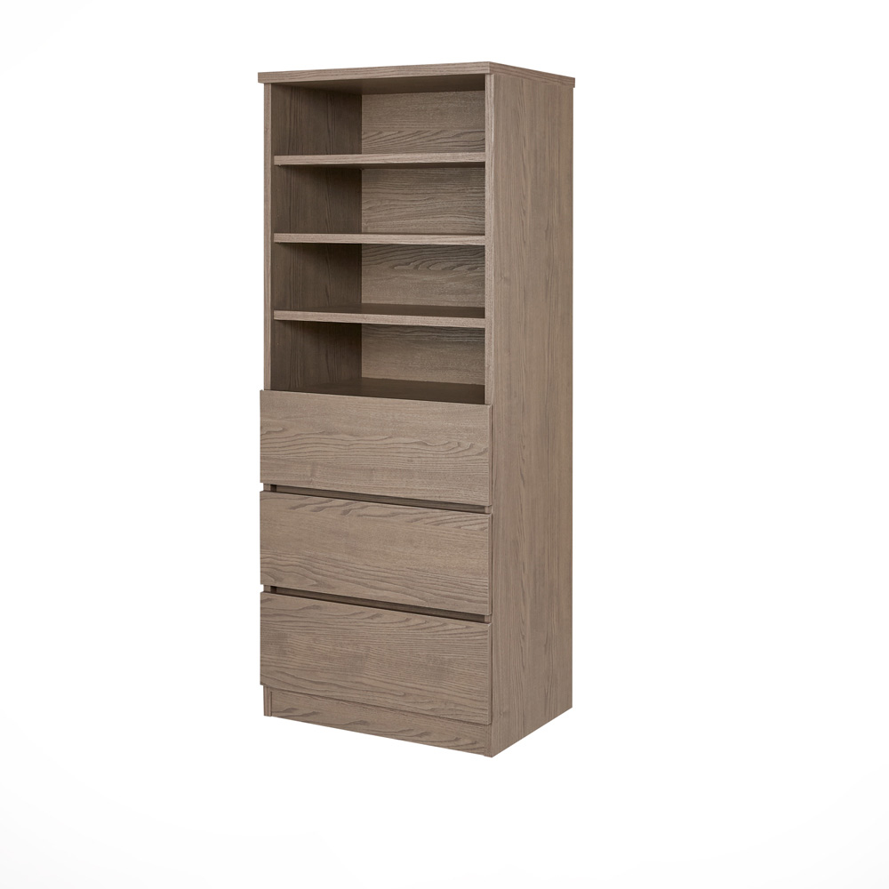 斜め天井にも置ける少し背の低いワードローブ 棚チェストタイプ ワードローブ クローゼット 衣類収納 589802