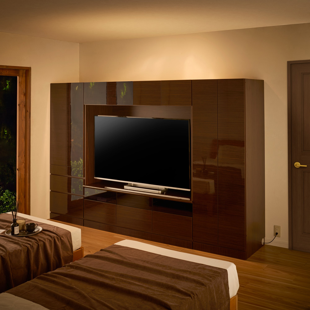 リビングワードローブ ハンガーチェストタイプ 幅80cm奥行56cm高さ180cm ワードローブ クローゼット 衣類収納 589808