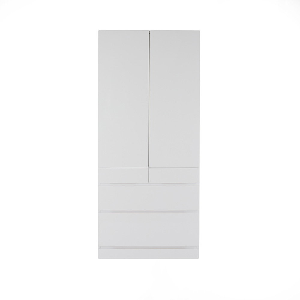 リビングワードローブ 棚チェストタイプ 幅80cm奥行56cm高さ180cm ワードローブ クローゼット 衣類収納 589810