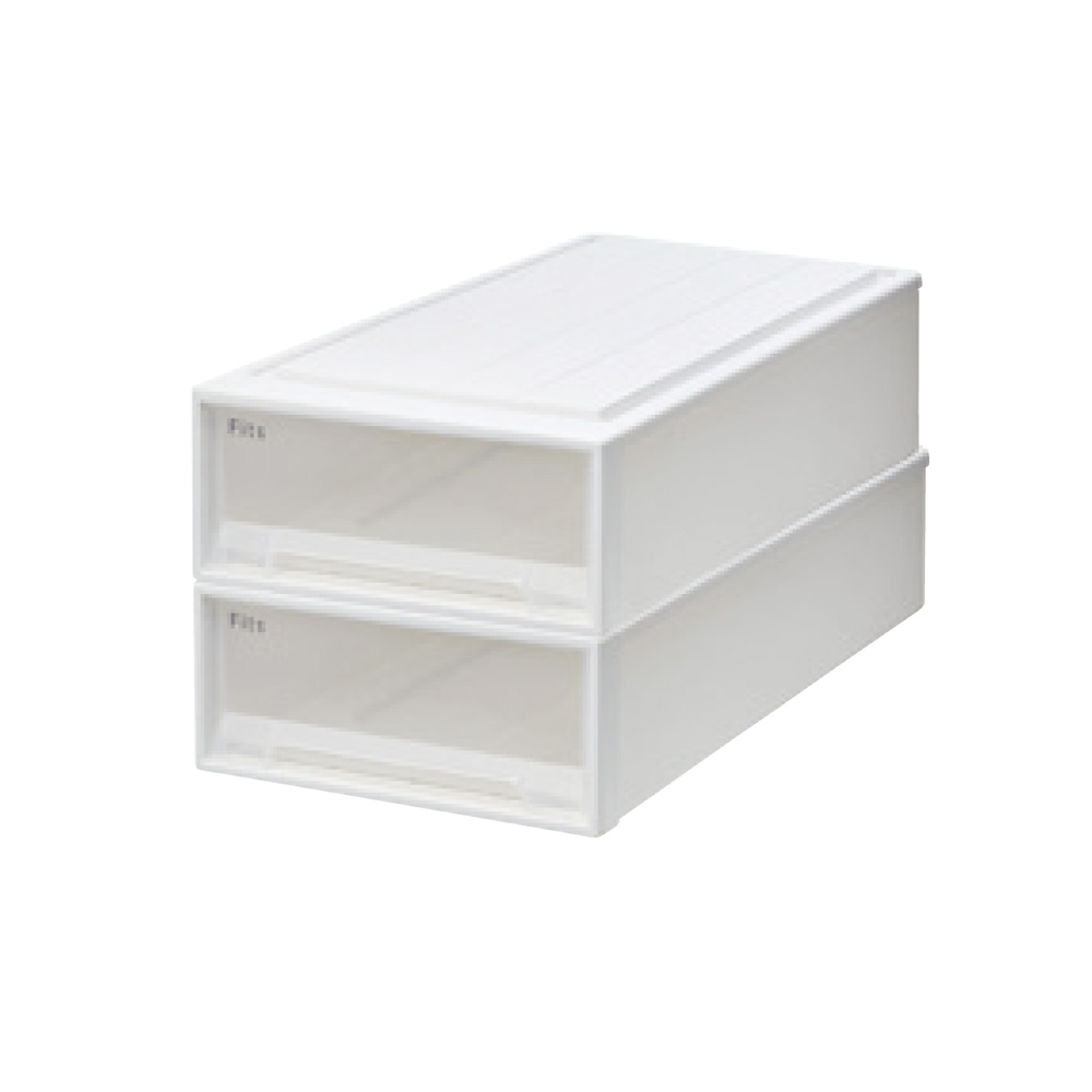 Fits フィッツ収納ケース 押し入れタイプ 奥行74cm幅39cm高さ18cm 2個組 収納ボックス 小物収納 フリーボックス 590010