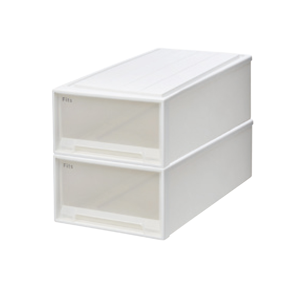 Fits フィッツ収納ケース 押し入れタイプ 奥行74cm幅39cm高さ23cm 2個組 収納ボックス 小物収納 フリーボックス 590011