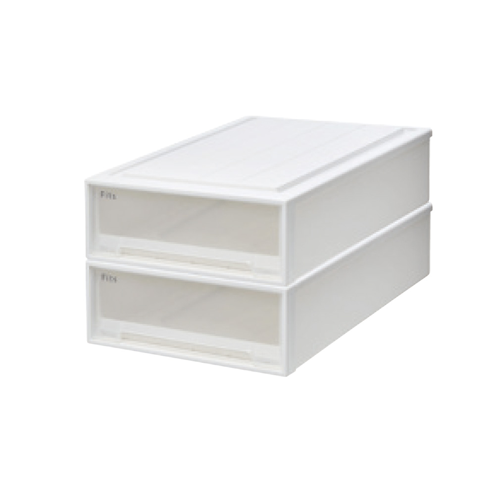Fits フィッツ収納ケース 押し入れタイプ 奥行74cm幅44cm高さ18cm 2個組 収納ボックス 小物収納 フリーボックス 590014