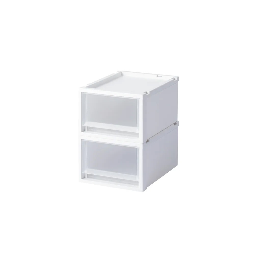 奥行40cmで家中どこでも使えるフィッツケースマルチ 2個組(幅30cm高さ20cmタイプ) 収納ボックス 小物収納 フリーボックス 590021