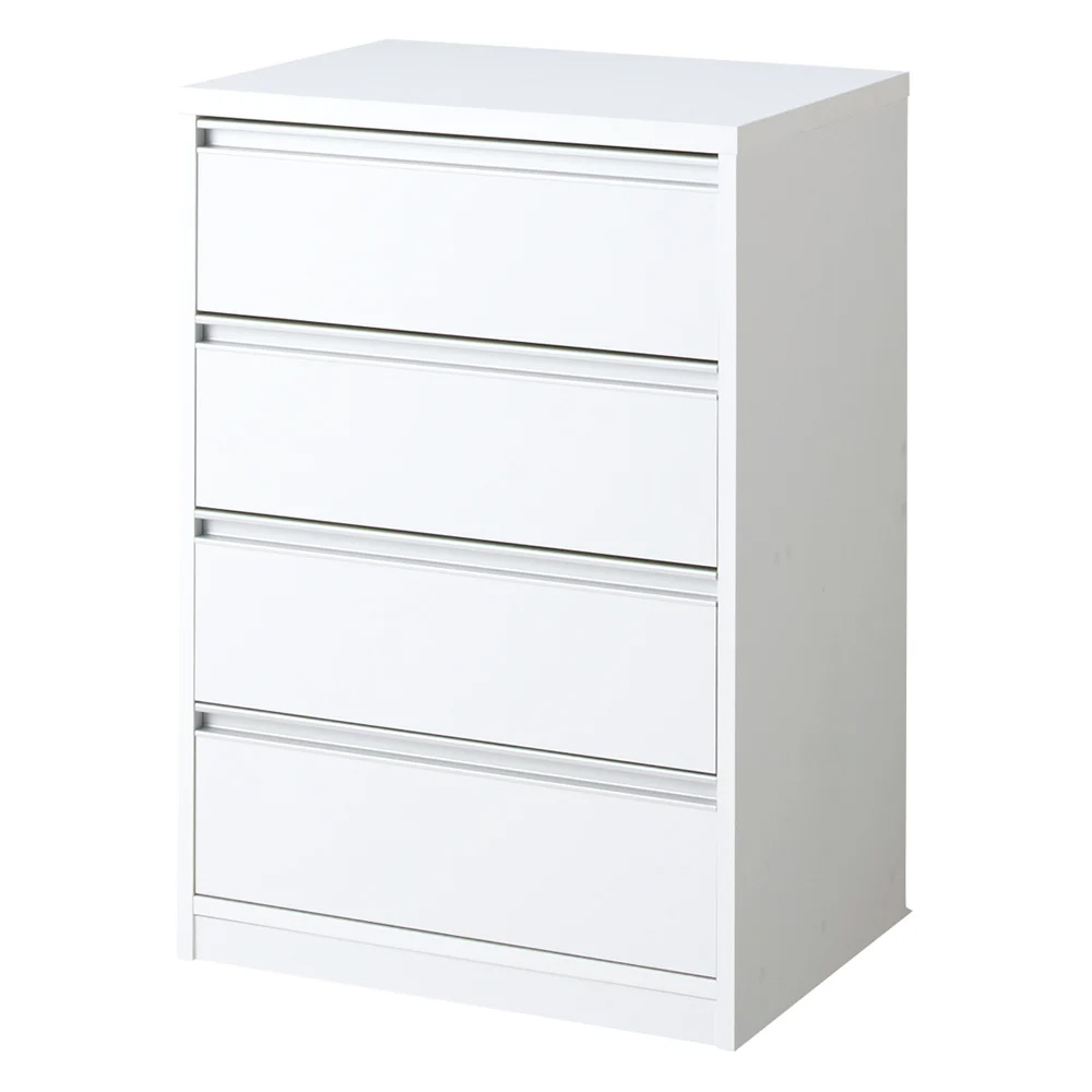 気軽に動かせる隠しキャスター付きクローゼットチェスト 幅60・4段高さ86cm 押入れ クローゼット収納 衣類収納 590110