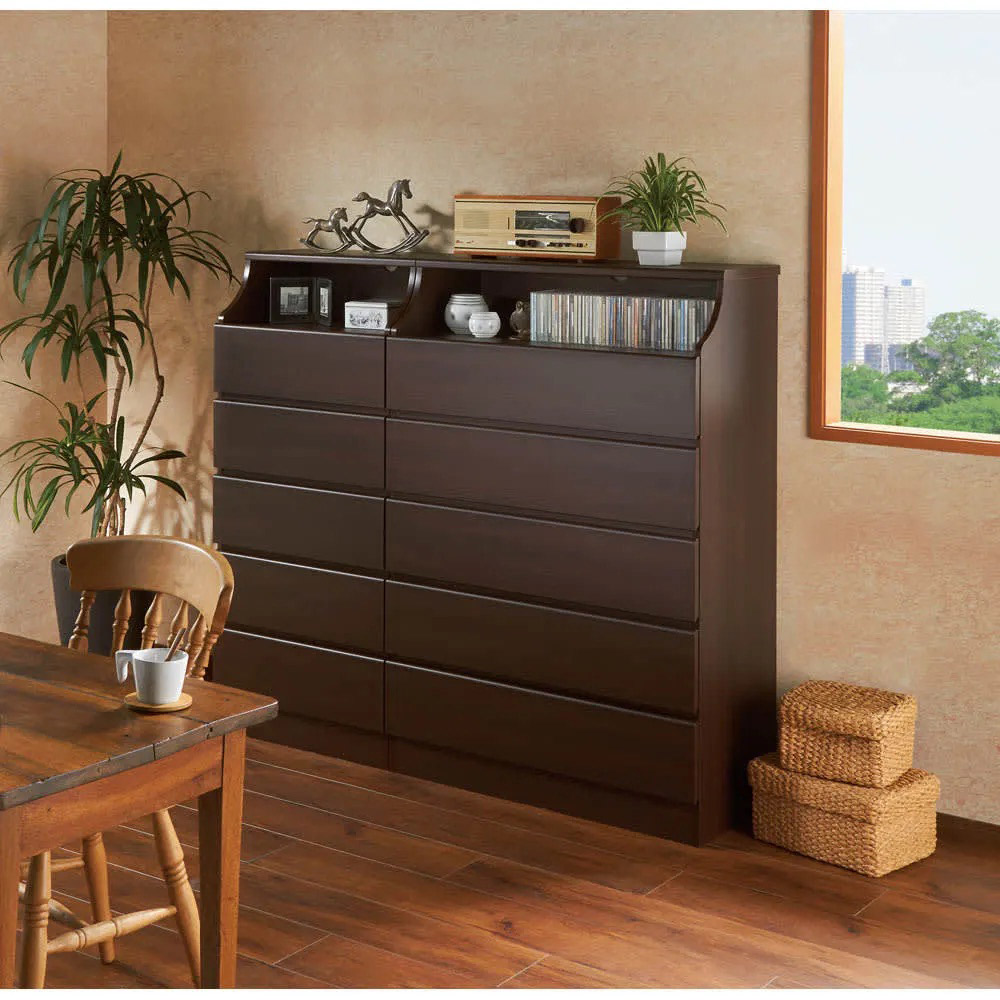 組立も簡単!ぴったりサイズがみつかるチェスト 3段・高さ91cm幅90cm リビング リビング収納 590123