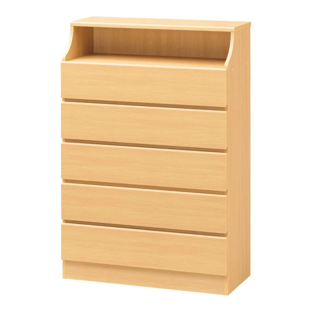 組立も簡単！ぴったりサイズがみつかるチェスト 5段・高さ133cm幅90cm リビング リビング収納 590129