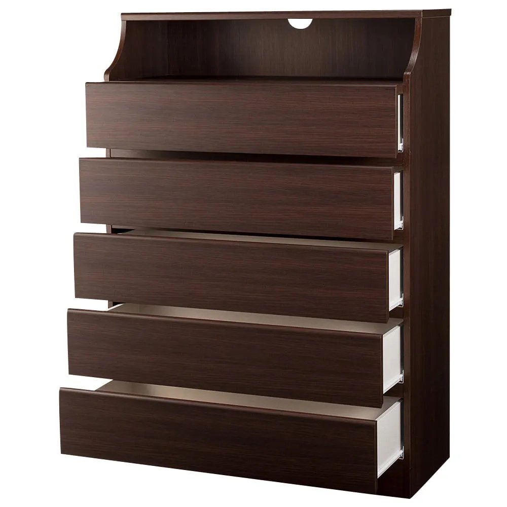 組立も簡単！ぴったりサイズがみつかるチェスト 5段・高さ133cm幅90cm リビング リビング収納 590129