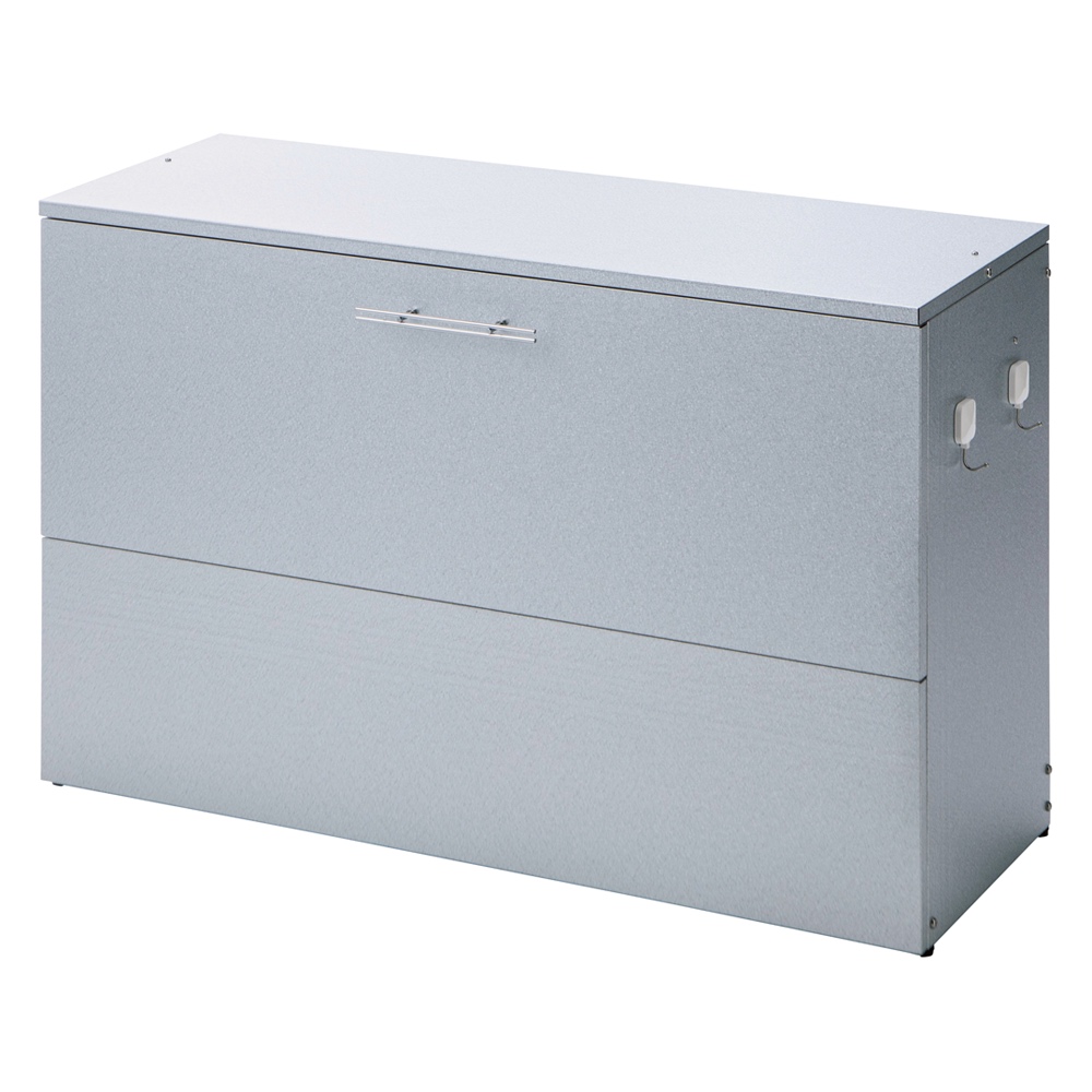 大きく開くガルバ製ゴミ保管庫【スリム】 幅100奥行38cm 保管庫 590418