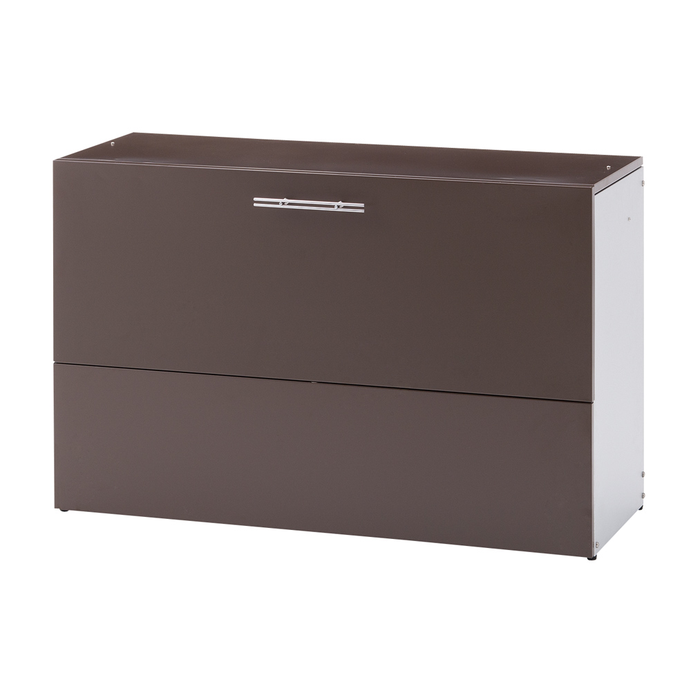 大きく開くガルバ製ゴミ保管庫【スリム】 幅100奥行38cm 保管庫 590418