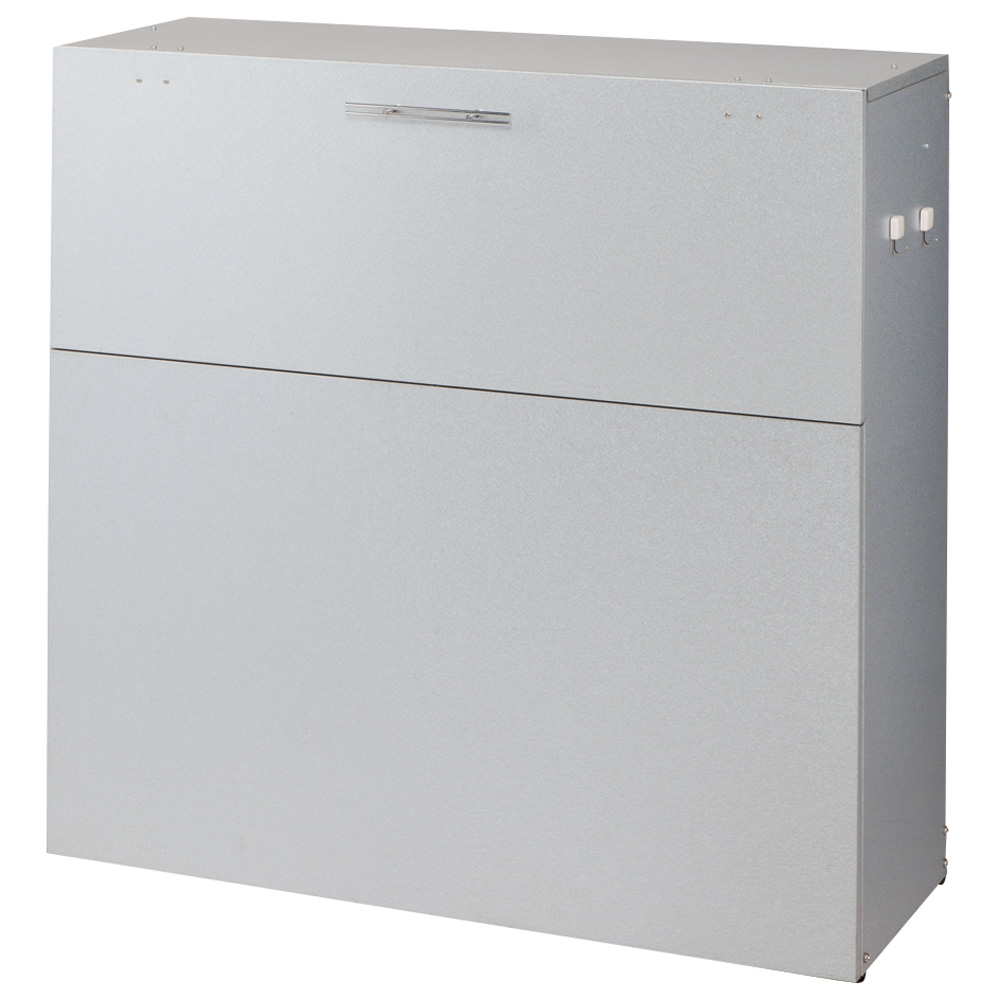 大きく開くガルバ製ゴミ保管庫 【スリムハイタイプ】 幅100奥行38cm 保管庫 590420