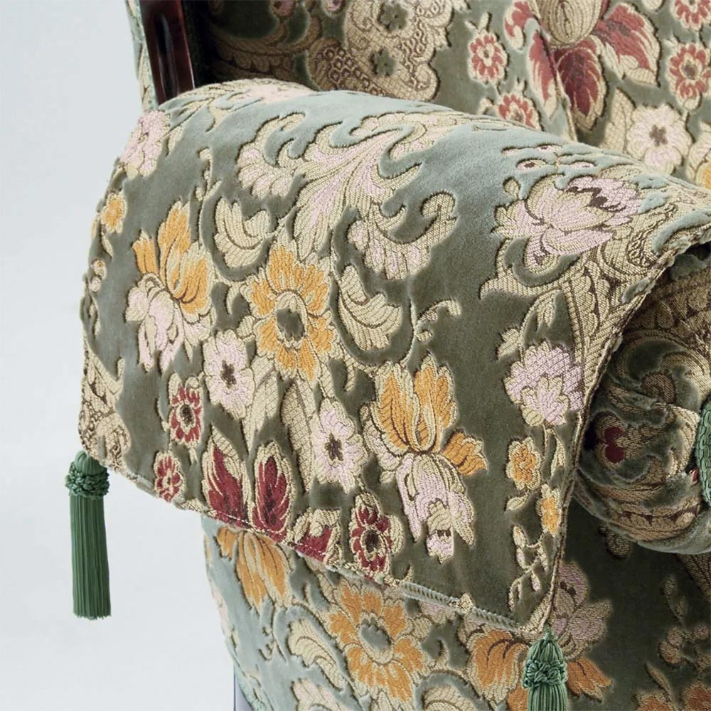 イタリア製 金華山織り張り クラシックデラックスソファII アームカバー2枚組 特殊サイズソファーカバー ソファーカバー 585368