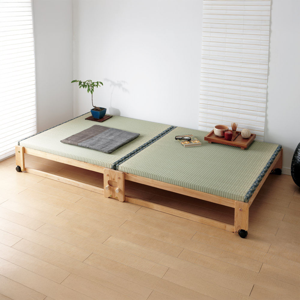 ≪シングル≫ 畳空間を簡単に演出できる折りたたみベッド（棚なし） 畳ベッド ベッド 585622