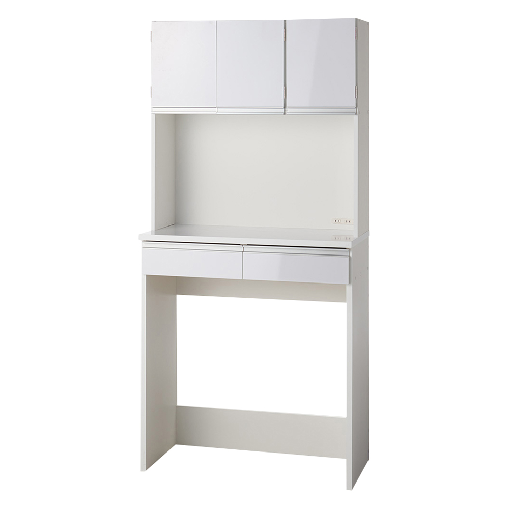 キッチン通路をキレイにする！下オープンダイニングシリーズ キッチンボード・幅90cm高さ190cm レンジ台 キッチンラック キッチン収納 586509