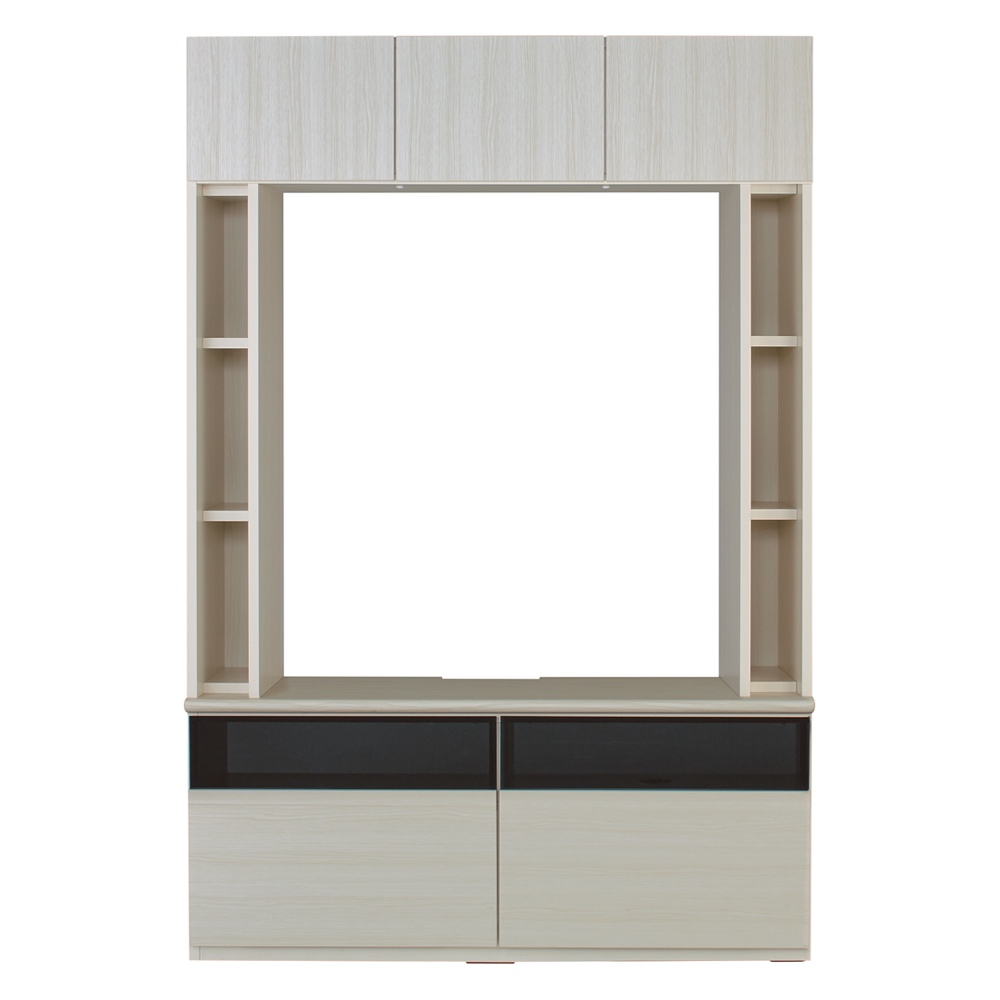 薄型壁面収納テレビ台 幅120高さ180cm 天板高さ52cmタイプ 壁面収納テレビ台 テレビ台 テレビボード 587930