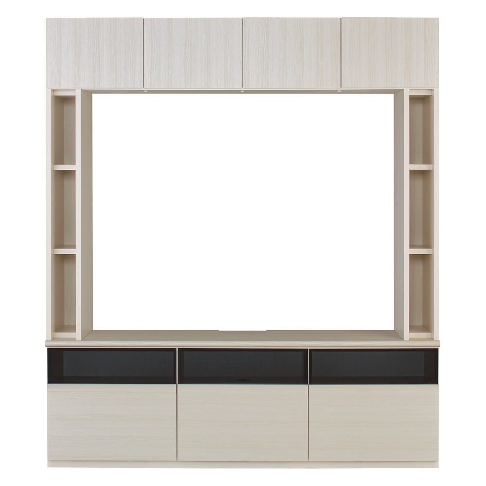 薄型壁面収納テレビ台 幅155高さ180cm 天板高さ52cmタイプ 壁面収納テレビ台 テレビ台 テレビボード 587931