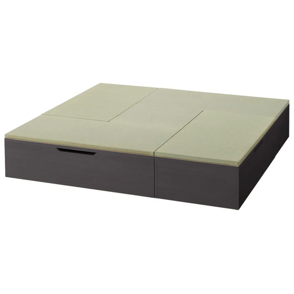 跳ね上げ式収納ユニット畳 お得なセット ヘリ無しミニ4.5畳セット 高さ33cm ユニットシェルフ リビング収納 587969