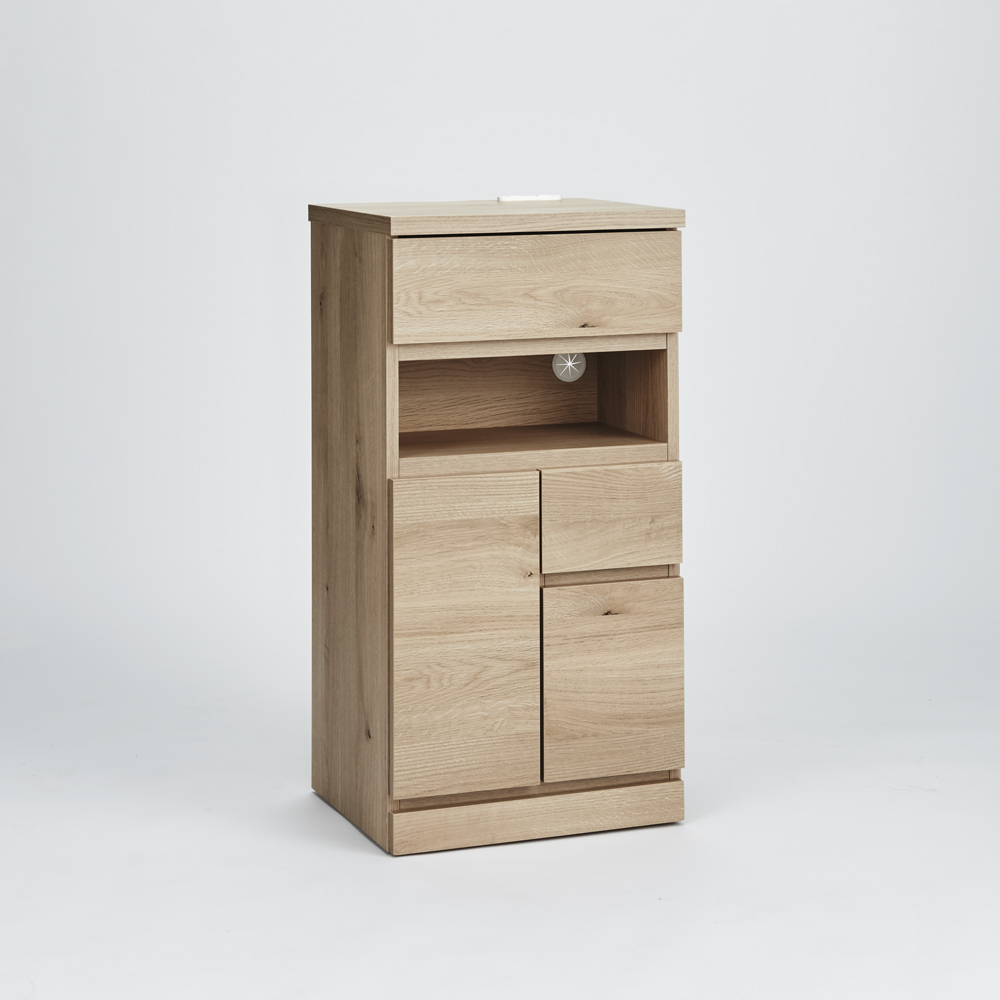 背面にルーターをひとまとめ!リビング収納キャビネット 幅45cm キャビネット リビングボード リビング収納 588112