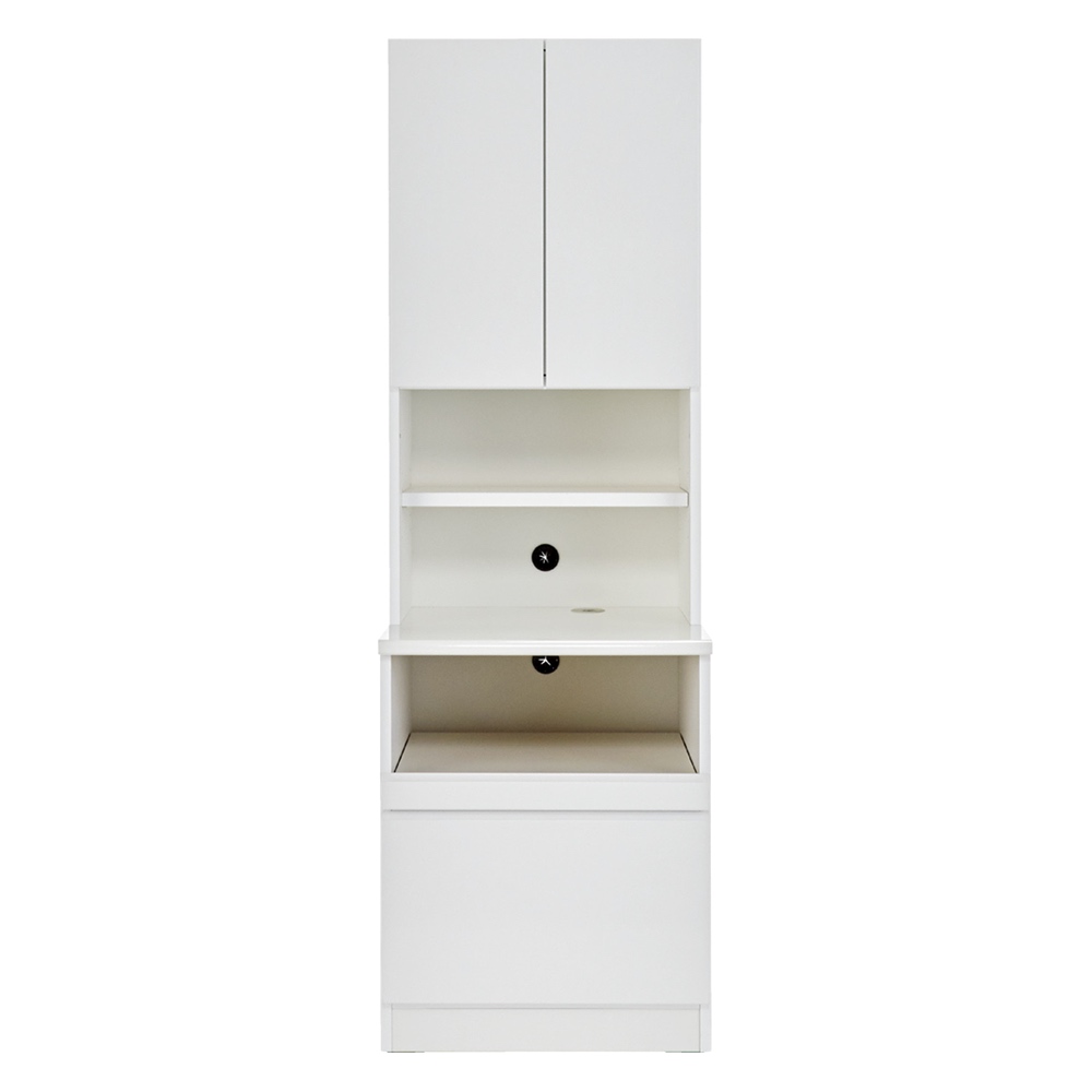 書斎壁面収納シリーズ 収納庫 プリンター収納タイプ 幅58cm CD DVDラック 本棚 ラック シェルフ 588305