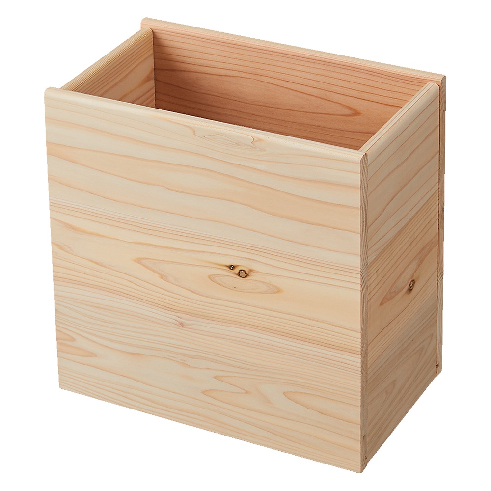 くらしを豊かに彩る国産杉 頑丈ディスプレイラック用 ボックス2個セット 奥行19cm 収納ボックス 小物収納 フリーボックス 588625