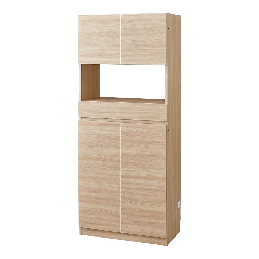 スイッチ避け壁面収納シリーズ スイッチよけタイプ（上台扉付き・下台扉）幅75cm奥行30cm CD DVDラック 本棚 ラック シェルフ 589203