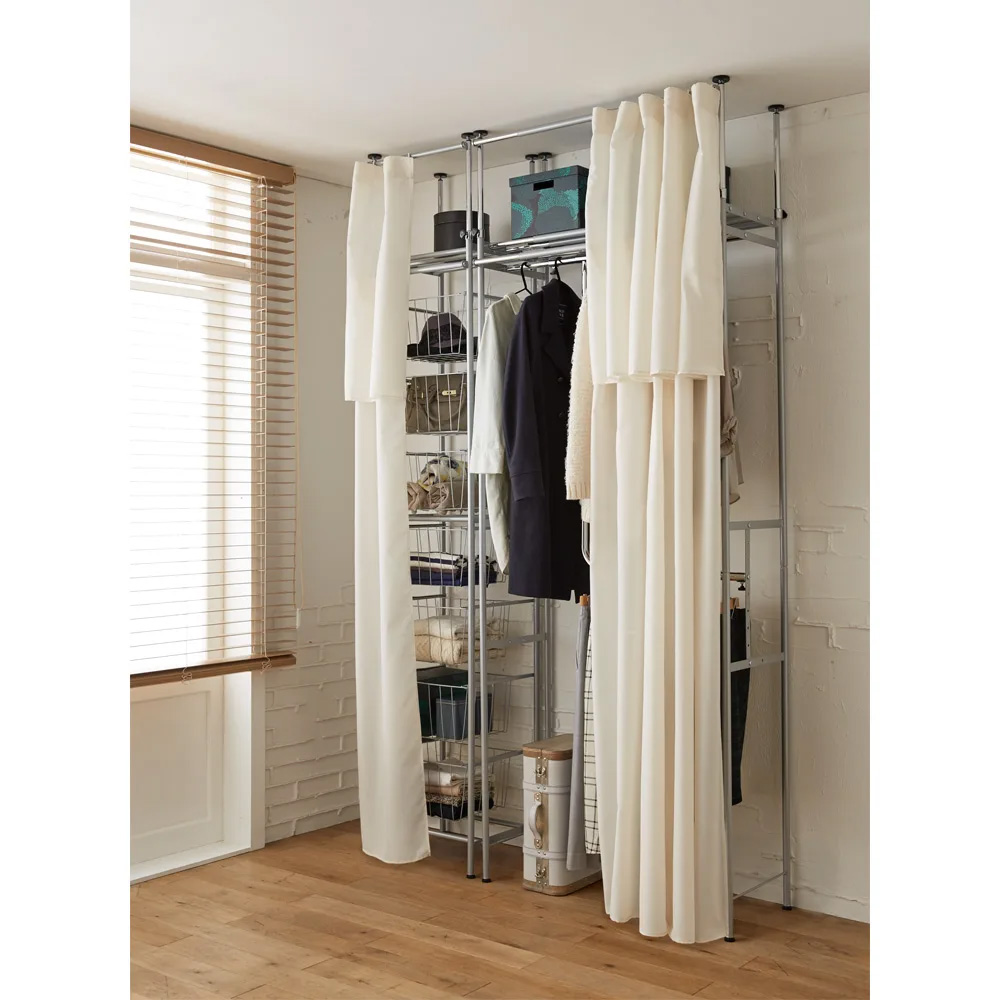 ウォークイン突っ張りハンガー 幅111～200cm ウォークイン突っ張りハンガー 幅111cm～200cm・ハイタイプ（高