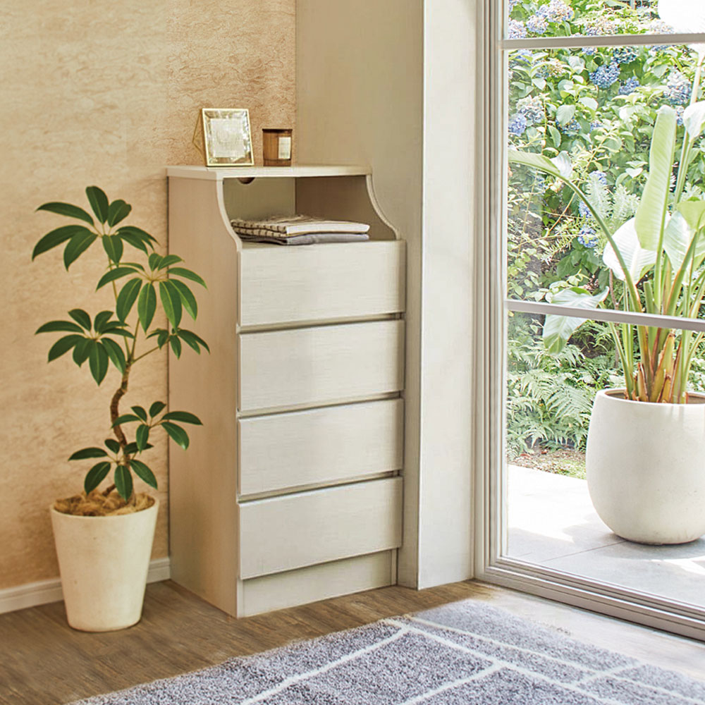 組立も簡単！ぴったりサイズがみつかるチェスト 4段・高さ112cm幅60cm リビング リビング収納 590125