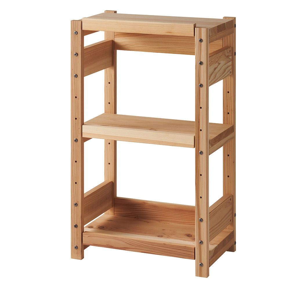 日田杉 天然木頑丈ラック ロータイプ 幅60cm キャビネット リビングボード リビング収納 626301