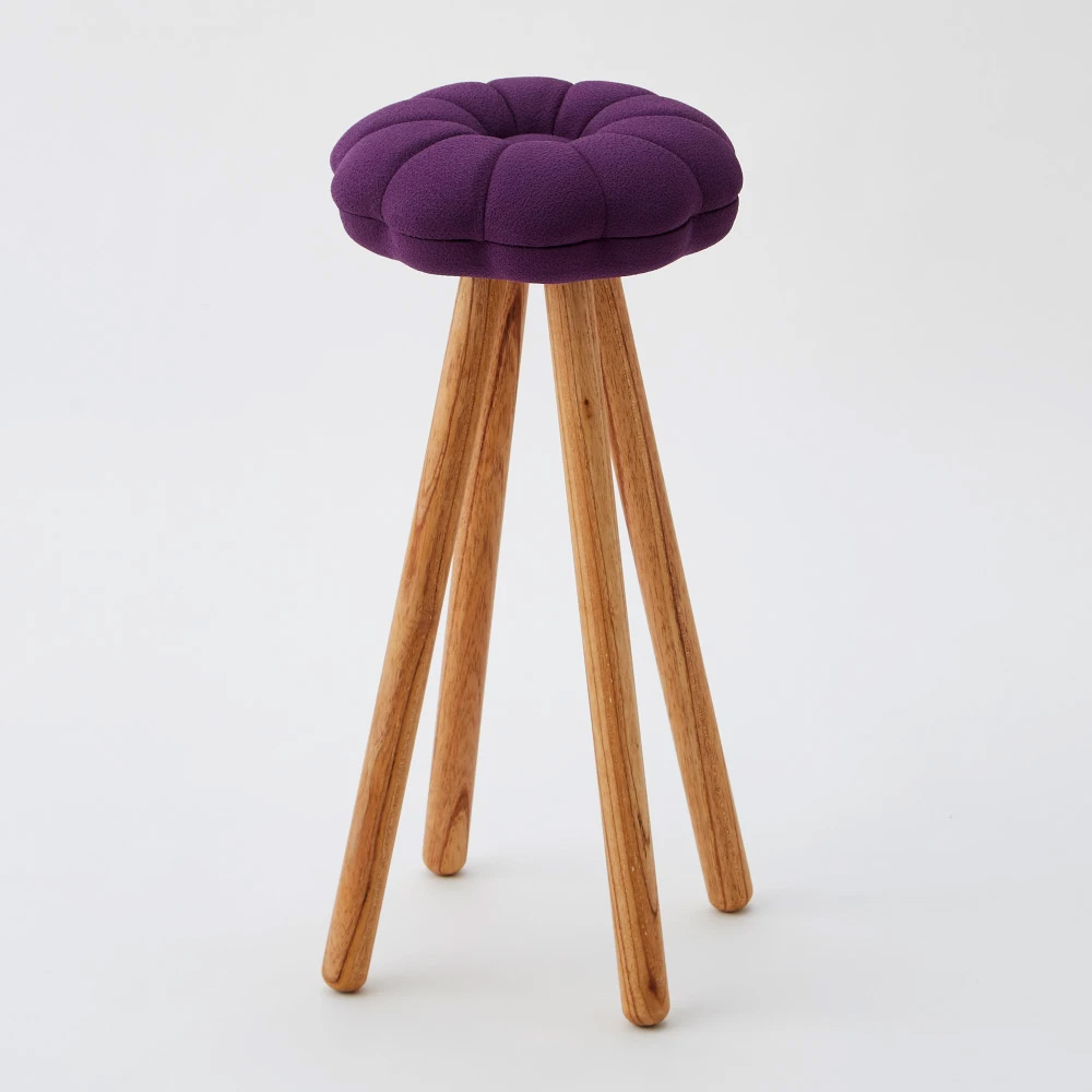 センダン天然木モナカシリーズ スツール 菊 ハイタイプ 高さ55cm幅32cm奥行32cm カウンターチェア 椅子 チェア 626329