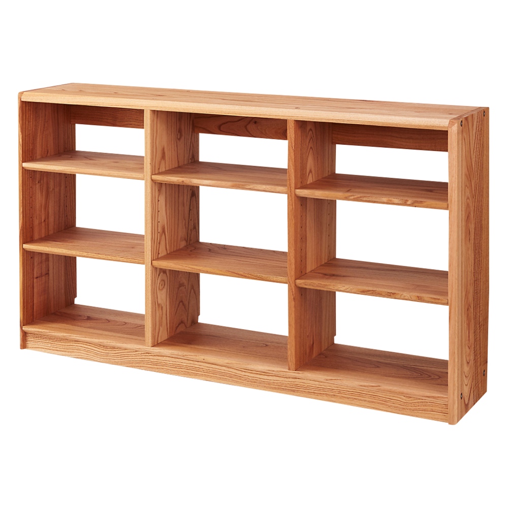 センダン天然木ブックラック 幅134cm キッチンカウンター下収納 キッチン収納 626355