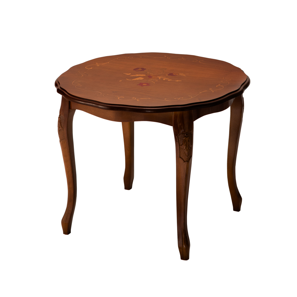 イタリア製 ダイニングシリーズ リビング丸テーブル 幅60cm奥行60cm高さ46cm カフェテーブル テーブル 626474