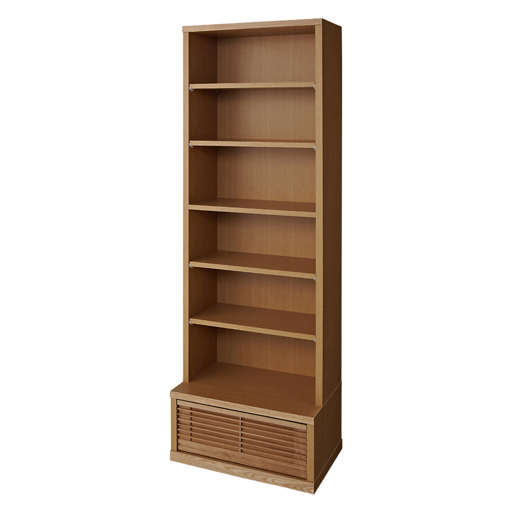 タモ天然木格子本棚 ハイタイプ(高さ180cm) 幅60cm 本棚 ブックシェルフ 書棚 ラック シェルフ 626519